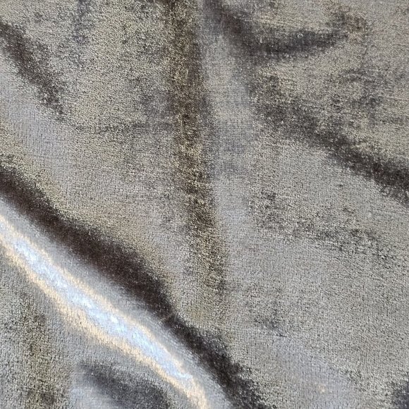 90s M Silver Velvet Skater Mini Dress Mockneck Metallic Shiny Stretchy Party - Picture 4 of 6